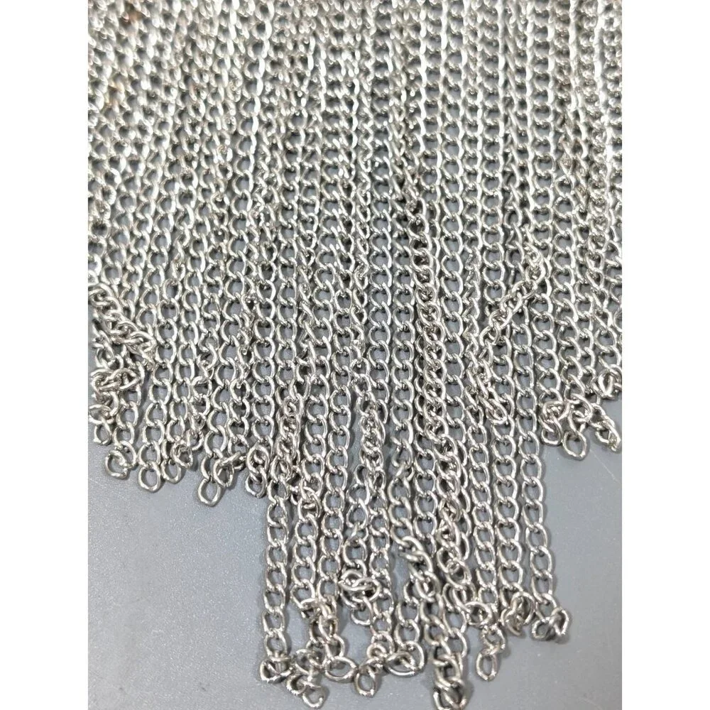 Boho Fringe Necklace Tribal Fabric Cord Waterfall  Chain‎ Statement Festival 23
